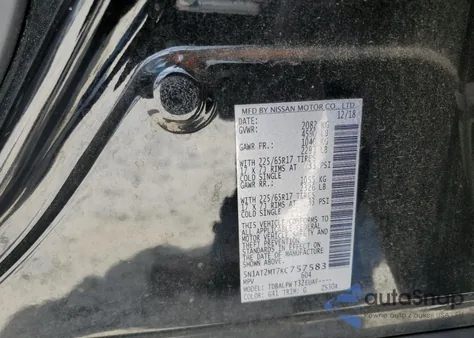 2019 Nissan Rogue S from USA, damaged, VIN 5N1AT2MT7KC757583